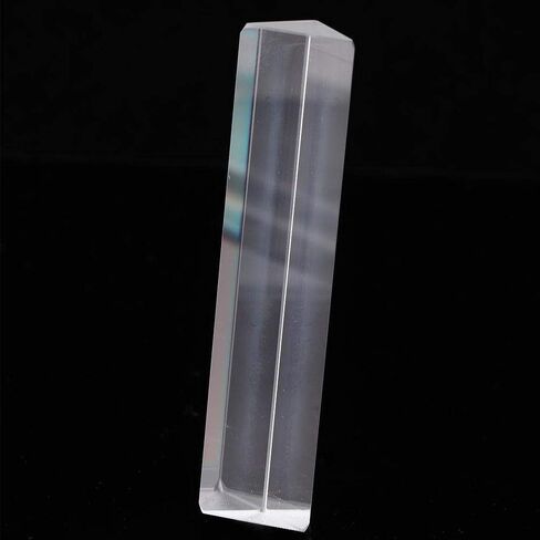 Walfront Optical Glass Triangular Prism K9 Optical Glass Prism Crystal Rainbow Maker for Decoration Physics Education Teaching Light Spectrum Photo Photography Prism Tool Gift (15 * 15 * 87mm) in Saudi Arabia
