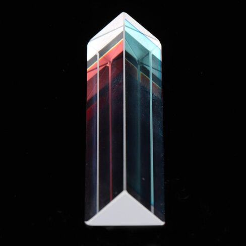 Walfront Optical Glass Triangular Prism K9 Optical Glass Prism Crystal Rainbow Maker for Decoration Physics Education Teaching Light Spectrum Photo Photography Prism Tool Gift (15 * 15 * 87mm) in Saudi Arabia