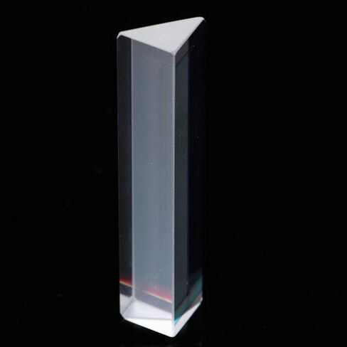Walfront Optical Glass Triangular Prism K9 Optical Glass Prism Crystal Rainbow Maker for Decoration Physics Education Teaching Light Spectrum Photo Photography Prism Tool Gift (15 * 15 * 87mm) in Saudi Arabia