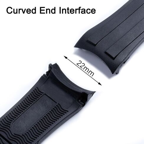 Wentokye 22mm Curved Lug End Watch Strap For Mido Ocean Star M026.430A series Replacement Sport Watch Band with deployment buckle in Saudi Arabia