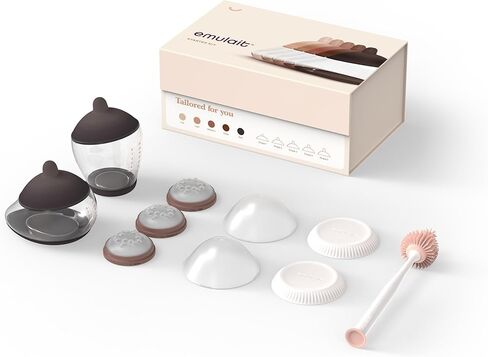 تشتمل مجموعة زجاجات الأطفال Emulait على زجاجتين وحلمتين وغطاءين وغطاءين و3 فرشاة تنظيف لنظام التدفق in Kuwait