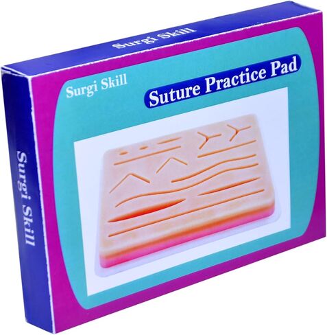 Surgiskill Suture Practice Pad,3Layers,with 14 Pre-Cut Wounds,Latest Duo Mesh Technology,Best for Medical &Veterinary Students,Nurses to Practice Suture Techniques On Silicon Skin Pad in Saudi Arabia