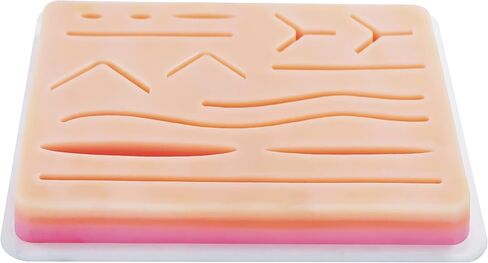 Surgiskill Suture Practice Pad,3Layers,with 14 Pre-Cut Wounds,Latest Duo Mesh Technology,Best for Medical &Veterinary Students,Nurses to Practice Suture Techniques On Silicon Skin Pad in Saudi Arabia