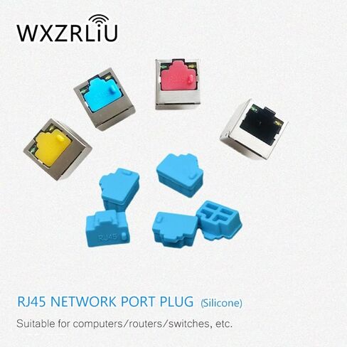 30 قطعة غطاء غبار مقبس RJ45، قابس واقي غطاء غطاء مضاد للغبار RJ45 يحمي منفذ محور إيثرنت لمنفذ RJ45 أنثى للتلفزيون والكمبيوتر والأجهزة الأخرى (أصفر) in Kuwait
