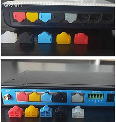 30 قطعة غطاء غبار مقبس RJ45، قابس واقي غطاء غطاء مضاد للغبار RJ45 يحمي منفذ محور إيثرنت لمنفذ RJ45 أنثى للتلفزيون والكمبيوتر والأجهزة الأخرى (أصفر) in Kuwait