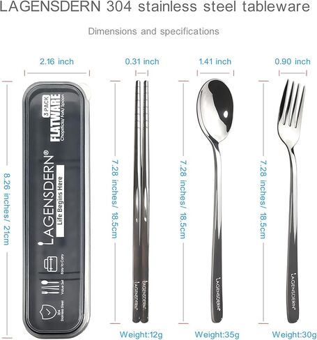 مجموعة أدوات السفر الفاخرة، مجموعة أدوات المائدة المصنوعة من الفولاذ المقاوم للصدأ، أدوات مسطحة قابلة لإعادة الاستخدام، مجموعة أدوات فضية لملعقة شوكة عيدان الطعام، أواني الجيب للنزهة والتخييم والسفر، والقش وفرشاة التنظيف in Kuwait