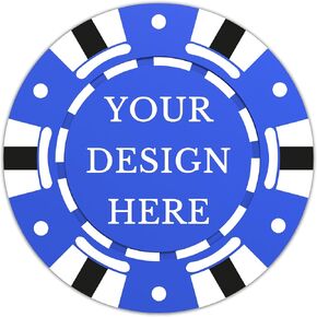 100Pcs Custom Poker Chips, Personalized Plastic Drink Chips, Full-Color Printed with Your Text & Logo, Beer Tokens for Bars, Casino Nights, Weddings, Parties, Business Events in Kuwait