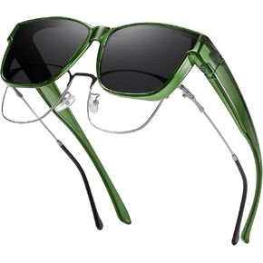 GEGURI Fit Over Glasses Sunglasses Polarized for Men & Women, Stylish Wrap Around Design Sun Glasses UV400 Protection in Kuwait