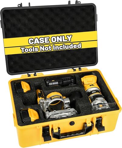 حالة صلبة لجهاز التوجيه DeWalt - حقيبة أدوات لـ DeWalt 20V Max XR Cordless Tower Tool ، صندوق مضاد للماء ومربع صدمية لـ Dewalt Router DCW600B | قاعدة اندفاع DNP612 | البطارية والشاحن (حالة فقط) in Kuwait