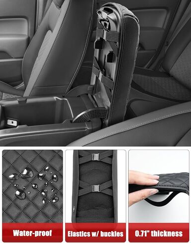 KBH Center Censole Renrest Cover for Chevy Colorado & GMC Canyon 2015 2015 2017 2018 2019 2020 2021 2022 ، Vinyl Leath in Saudi Arabia