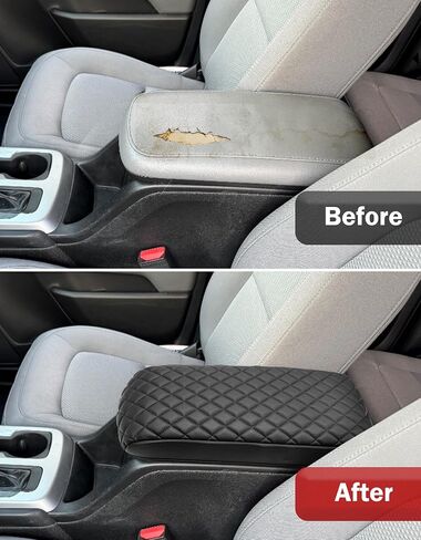 KBH Center Censole Renrest Cover for Chevy Colorado & GMC Canyon 2015 2015 2017 2018 2019 2020 2021 2022 ، Vinyl Leath in Saudi Arabia