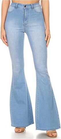 JC JQ High Weist stretcy flared bottom denim by hifashion.la in Kuwait