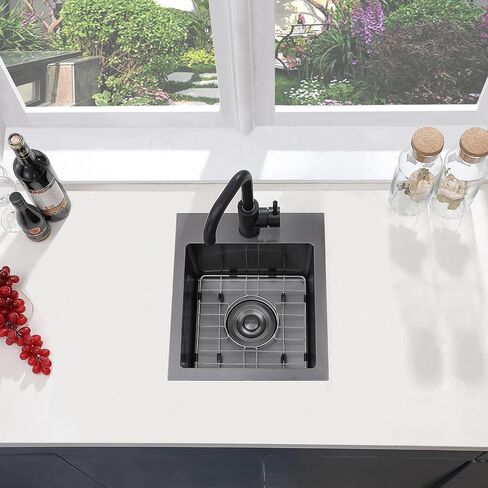 33 Inch Farmhouse Kitchen Sink 304 Stainless Steel Sinks Apron Front Single Bowl Kitchen Sink Workstation with Accessories, Flat Ledge Farmhouse Style in Kuwait