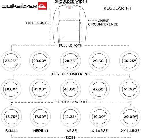Quiksilver Men's Swimwear Regular Fit UPF 50 Long Sleeve Sun Tee Rash Guard Shirt (S-XXL) in Saudi Arabia