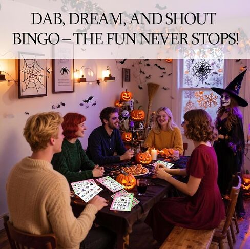 لعبة Halloween Bingo، ألعاب حفلات الهالوين السعيدة للبالغين، بطاقات ألعاب البنغو الحلوة أو المعالجة لأنشطة مجموعة كبيرة من أصدقاء العائلة، مستلزمات ديكور حفلات عطلات الخريف، 05 in Kuwait