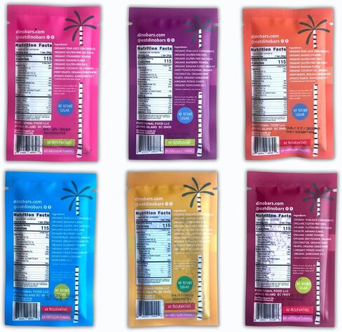 Dino Bars | Organic Fruit Bar for Kids | Organic Toddler Bars and Dinosaur Snacks | Fruit + Oats + Hemp Hearts + Coconut Oil with Edible Paper (12 Count (Pack of 1), Try Them All) in Saudi Arabia