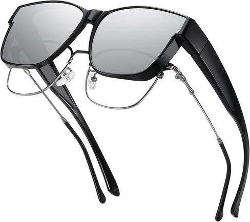 GEGURI Fit Over Glasses Sunglasses Polarized for Men & Women, Stylish Wrap Around Design Sun Glasses UV400 Protection in Kuwait