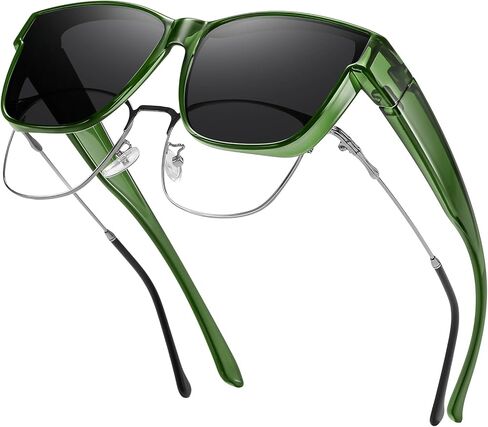 GEGURI Fit Over Glasses Sunglasses Polarized for Men & Women, Stylish Wrap Around Design Sun Glasses UV400 Protection in Kuwait