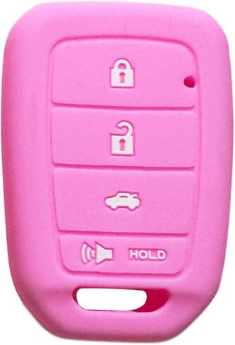 تغطية FOB الرئيسية لـ Honda Accord 4 Buttons Silicone Key FOB Case Remote Fit for Honda Accord Civic CR-V HR-V 2014 2015 2017 2017 2018 2019 2020 2021 2022 丨 MLBHLIK6-1T 35118-T2A-A20 丨 (Blue) in Kuwait