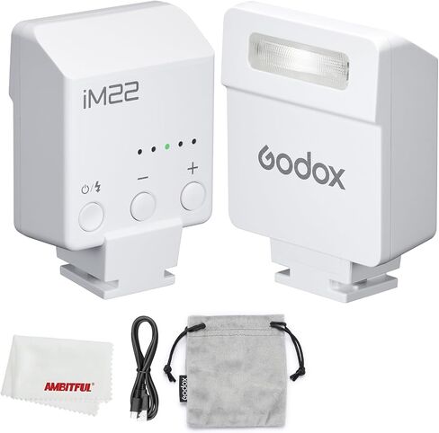 Godox iM20 Camera Flash, Mini Flash Speedlite,440 Full-Power Flashes,Single Contact Hotshoe,Built-in Lithium Battery for Fuji/Sony/Nikon/Canon/Olympus Camera (iM20) in Saudi Arabia
