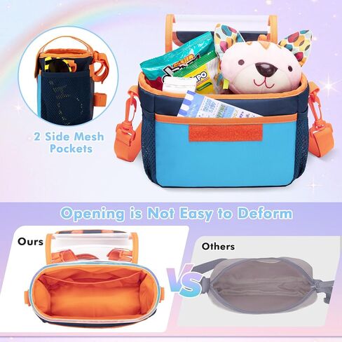 Kids Bike Basket, Bicycle Front Bag, Cute Bike Accessories for Girls Boys Fit Most of Handlebar, Tricycle, Scooter Bag with Detachable Shoulder Strap, (Bag Only), Patented Design in Saudi Arabia