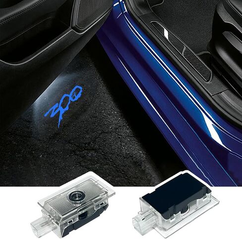 2PCS LED Car Door Logo Projector Lights for Chrysler 300 300C 300S 2005-present Ghost Shadow Light Laser Courtesy Step Lights Puddle Lamp Accessories (WHITE) in Kuwait