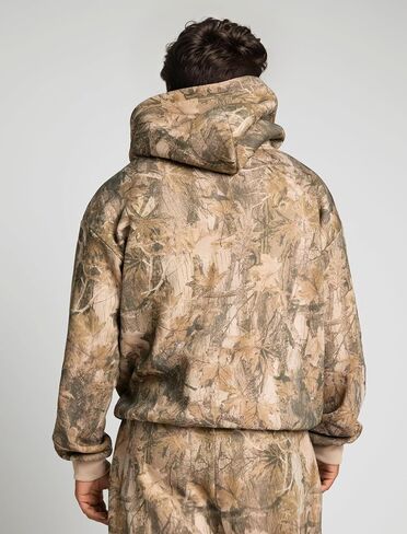 Ythomm Womens Camo Hoodies Maple Leaf Print Oversized Hooded Sweatshirts Drop Shoulder Camouflage Fleece Hoodie With Pocket in Saudi Arabia
