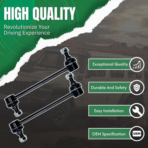 ‎‎K750032 2PCS Front Stabilizer Sway Bar End Links for Hyundai 2007 2008 2009-2012 Elantra, for Kia 2010-13 Forte/Forte Koup, 2012-2013 Forte5, 07-12 Rondo, 2006-2010 Optima, 07-10 Magentis in Saudi Arabia