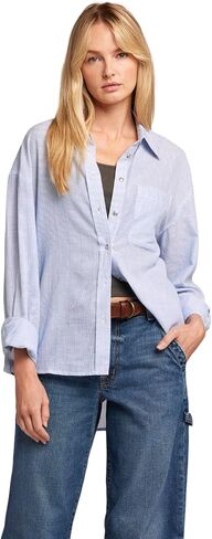 Current/Elliott Women’s The Candid Long Sleeve Linen Shirt – Linen Top, Button Down Shirt for Women in Saudi Arabia