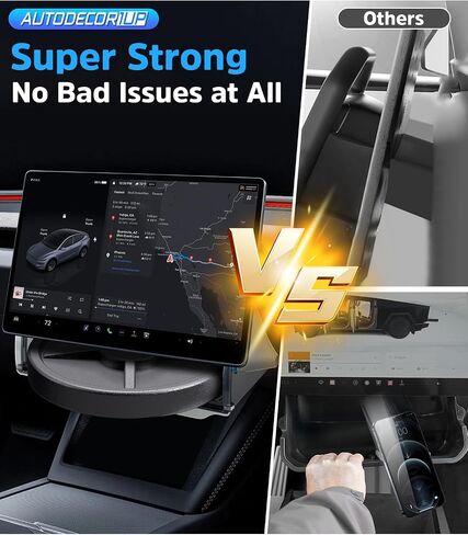 Custom-Fit Center Console Organizer Under Screen Storage Box with Anti-Slip Mat for Tesla Cybertruck 2024 2025, Easy Install Tray for Tesla Cybertruck Accessories in Kuwait