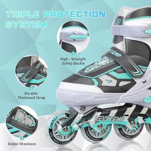 Adjustable Inline Skates for Kids and Adults, Outdoor Beginner Roller Skates with All Light Up Wheels for Girls, Boys, Men and Women in Saudi Arabia
