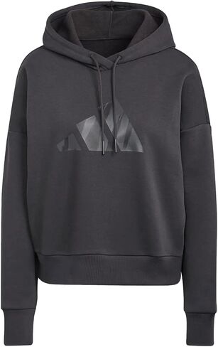 سترة أديداس الرياضية للسيدات Future Icons Feel Fierce Graphic Hoodie، كربون in Saudi Arabia
