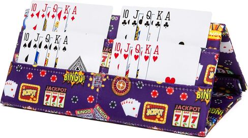 حامل البطاقات لـ Canasta و Poker و Bridge & Casino Games - Bingo Pull Tabs و Tickets Organizer - هدايا لاعب لعبة البطاقات المرح للبالغين وكبار السن in Kuwait