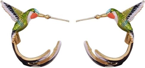 14k Gold Plated Cute Bird Stud Earrings for Women Dainty Small Animal Pet Enameled Blue Yellow Pink Feather Birds Stud Earrings Dainty Jewelry Gift in Saudi Arabia