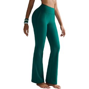 RUNNING GIRL Flare Pants with Pockets, High Waist Yoga Pants Buttery Soft Bootcut Wide Leg Leggings for Women in Kuwait