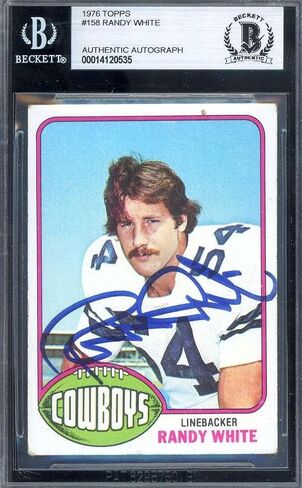 راندي بيكيت باس وقع 1976 Topps Rookie Autograph - كرة القدم Slabbed بطاقات المبتدئين الموقعة in Saudi Arabia