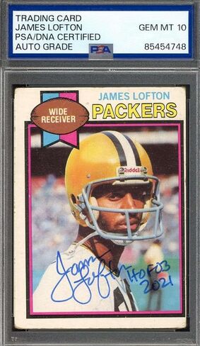 James Lofton Gem Mint 10 PSA DNA Signed 1979 Topps Rookie Autograph - Football Slabbed Autographed Rookie Cards in Saudi Arabia