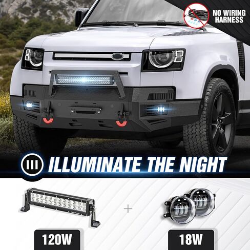 for Dakota & Durango Front Bumper Compatible with 1997 1998 1999 2000 2001 2002 2003 2004 Dodge Dakota & 1998-2003 Durango w/LED Lights, Winch Plate, Sensor Holes, License Plate Frame & D-rings in Kuwait