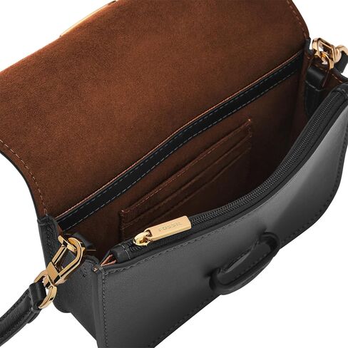 Fossil Lennox Crossbody Bag, Black/Leopard Haircalf in Saudi Arabia