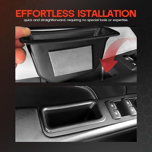 4PCS Ford Explorer 2016-2019 Front and Rear Row Door Storage Box Organizer Tray Phone Container Pocket Insert Tray Armrest Organizer Container in Saudi Arabia