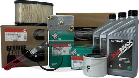GENERATOR PARTS SPECIALIST Tune up Kit Cummins Onan HDKAJ HDKAK HDKAT with Onamax Oil (HDKAJ Spec A_K w/oil) in Kuwait