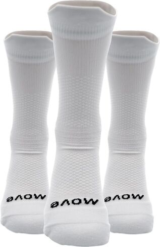Move Compression Socks for Basketball & Running 25-35mmHG - Sports Crew socks with Shock Absorption, Anti-Blister, Moisture Wicking in Saudi Arabia