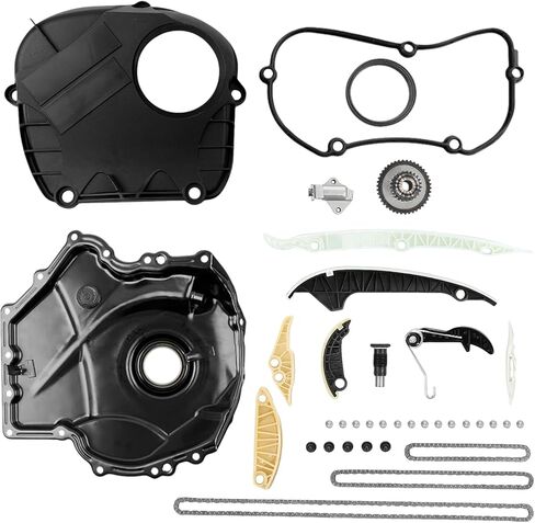 TKC8002 Engine Timing Chain Kit w/Chain Guide Rail Tensioner Fit For Chevy Equinox Captiva | Fit For Buick Regal Verano | Fit For GMC Terrain | Fit For Pontiac, 2.0 2.2 2.4L, Replaces# 12680750 in Kuwait
