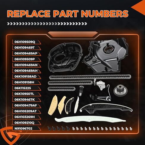 TKC8002 Engine Timing Chain Kit w/Chain Guide Rail Tensioner Fit For Chevy Equinox Captiva | Fit For Buick Regal Verano | Fit For GMC Terrain | Fit For Pontiac, 2.0 2.2 2.4L, Replaces# 12680750 in Kuwait