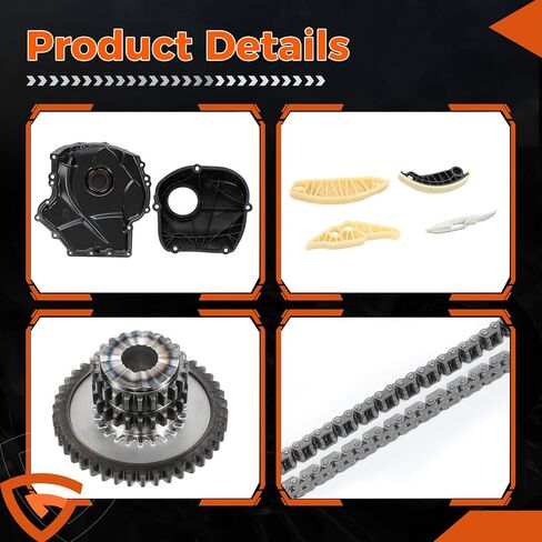 TKC8002 Engine Timing Chain Kit w/Chain Guide Rail Tensioner Fit For Chevy Equinox Captiva | Fit For Buick Regal Verano | Fit For GMC Terrain | Fit For Pontiac, 2.0 2.2 2.4L, Replaces# 12680750 in Kuwait