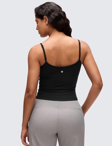 قمصان قصيرة مبطنة مزدوجة من CRZ YOGA Butterluxe للنساء، قمصان ناعمة غير رسمية برقبة سكوب، قمصان يوغا صيفية للخروج بدون أكمام in Saudi Arabia