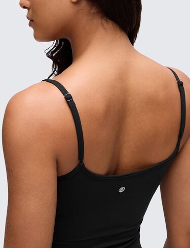قمصان قصيرة مبطنة مزدوجة من CRZ YOGA Butterluxe للنساء، قمصان ناعمة غير رسمية برقبة سكوب، قمصان يوغا صيفية للخروج بدون أكمام in Saudi Arabia
