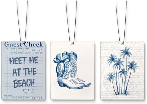 Coquette Blue Bow Christian Air Freshener for Car, Blue Lucky 8 Ball Bible Verse Air Freshener Hanging 3 Pcs for Cars Closet Drawer Books Bathroom, Girly Car Mirror Decor Accessories for Women in Kuwait