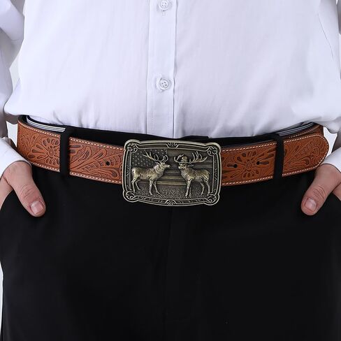 مشبك الحزام الغربي للرجال عتيقة رعاة البقر روديو تكساس الابازيم الحزام الثيران لونجورن in Kuwait