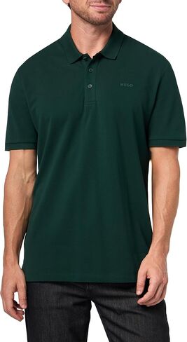 Hugo Men Fit Pitcated Logo Logo Shirt Shirt Shirt Shirt in Kuwait